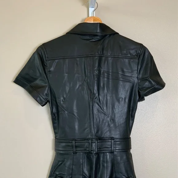 Anthropologie The Colette Weekend Jumpsuit by Maeve: Faux-Leather Edition - Picture 14 of 16